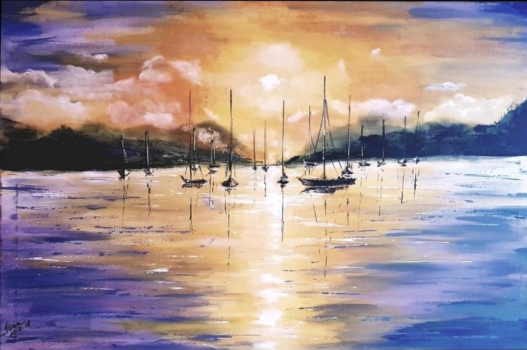 ArteDiAlina.com painting: colors of the day